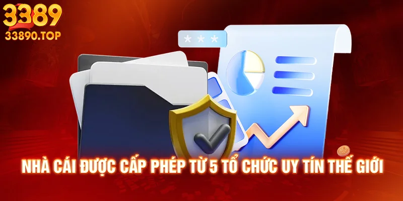 Nhà cái được cấp phép từ 5 tổ chức uy tín thế giới